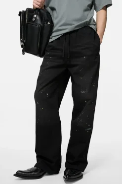 Washed cotton trousers