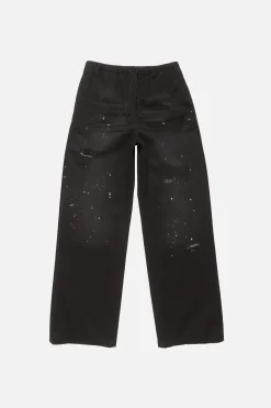Washed cotton trousers
