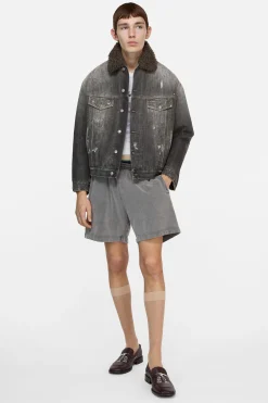 Washed denim jacket