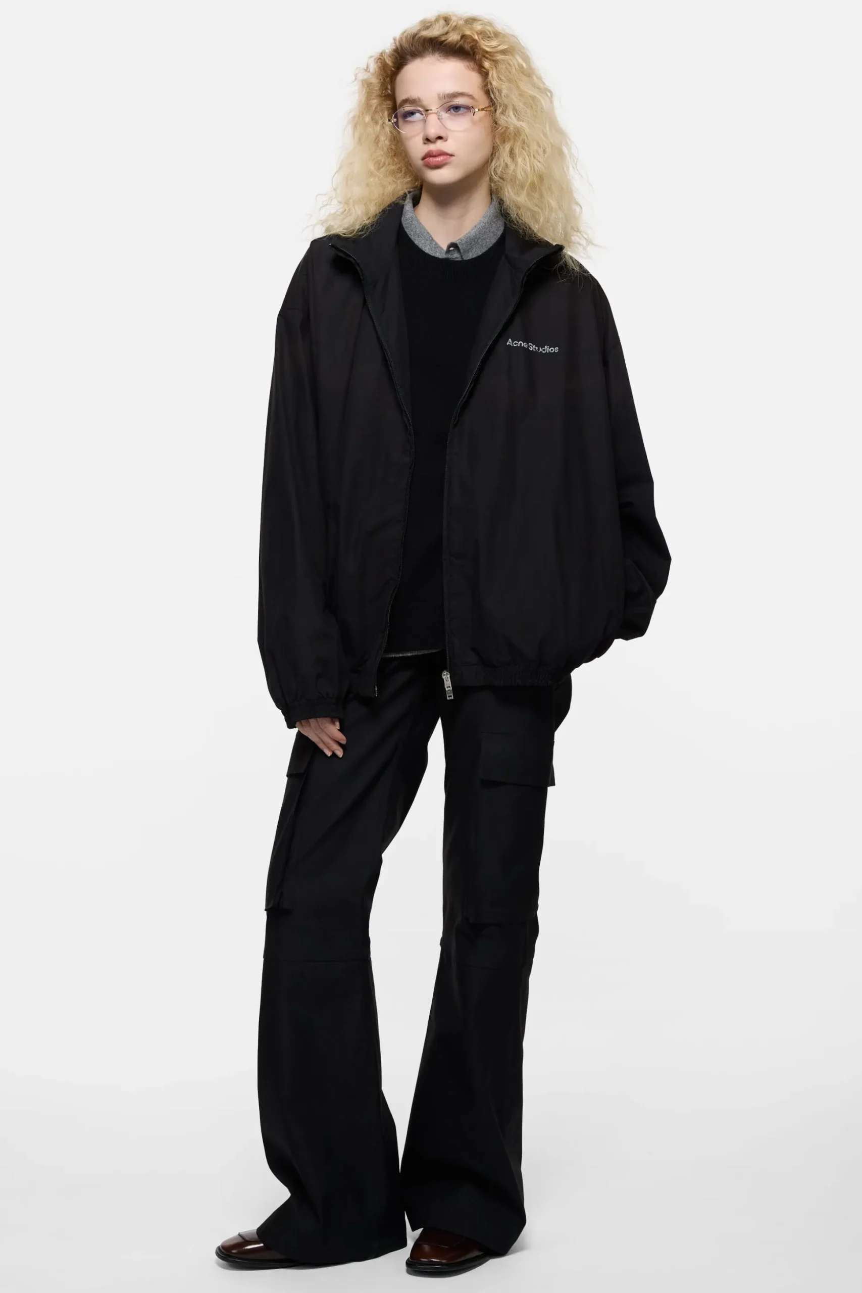 Washed logo jacket