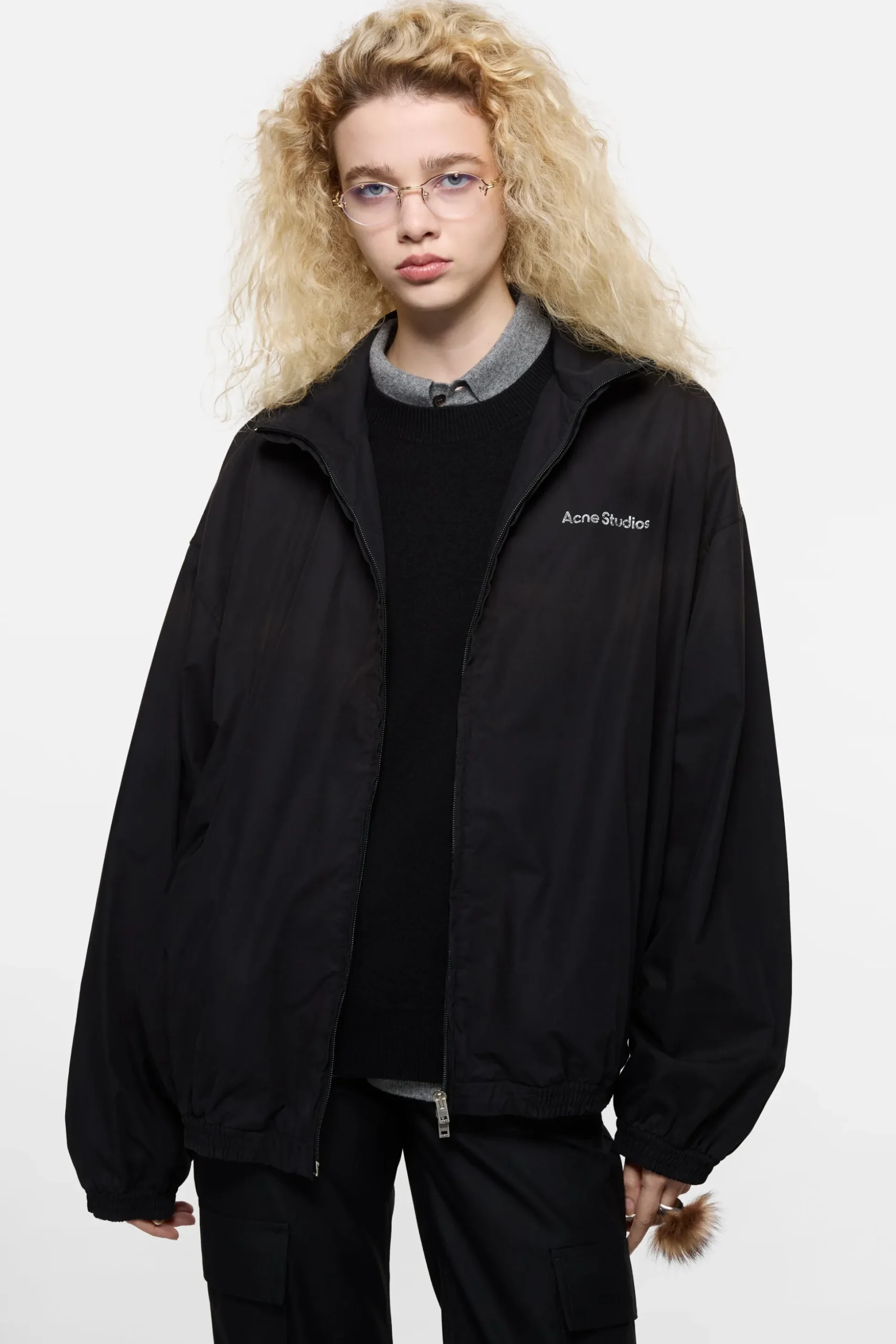 Washed logo jacket