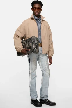 Washed logo jacket