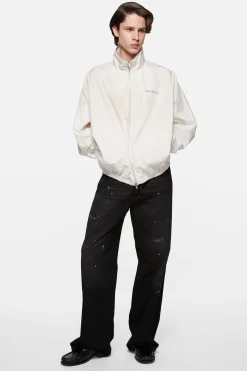 Washed logo jacket