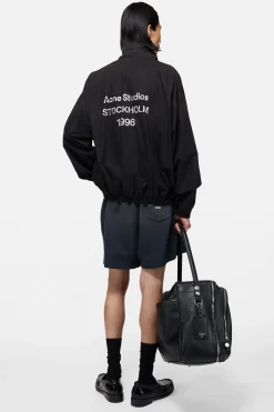 Washed logo jacket