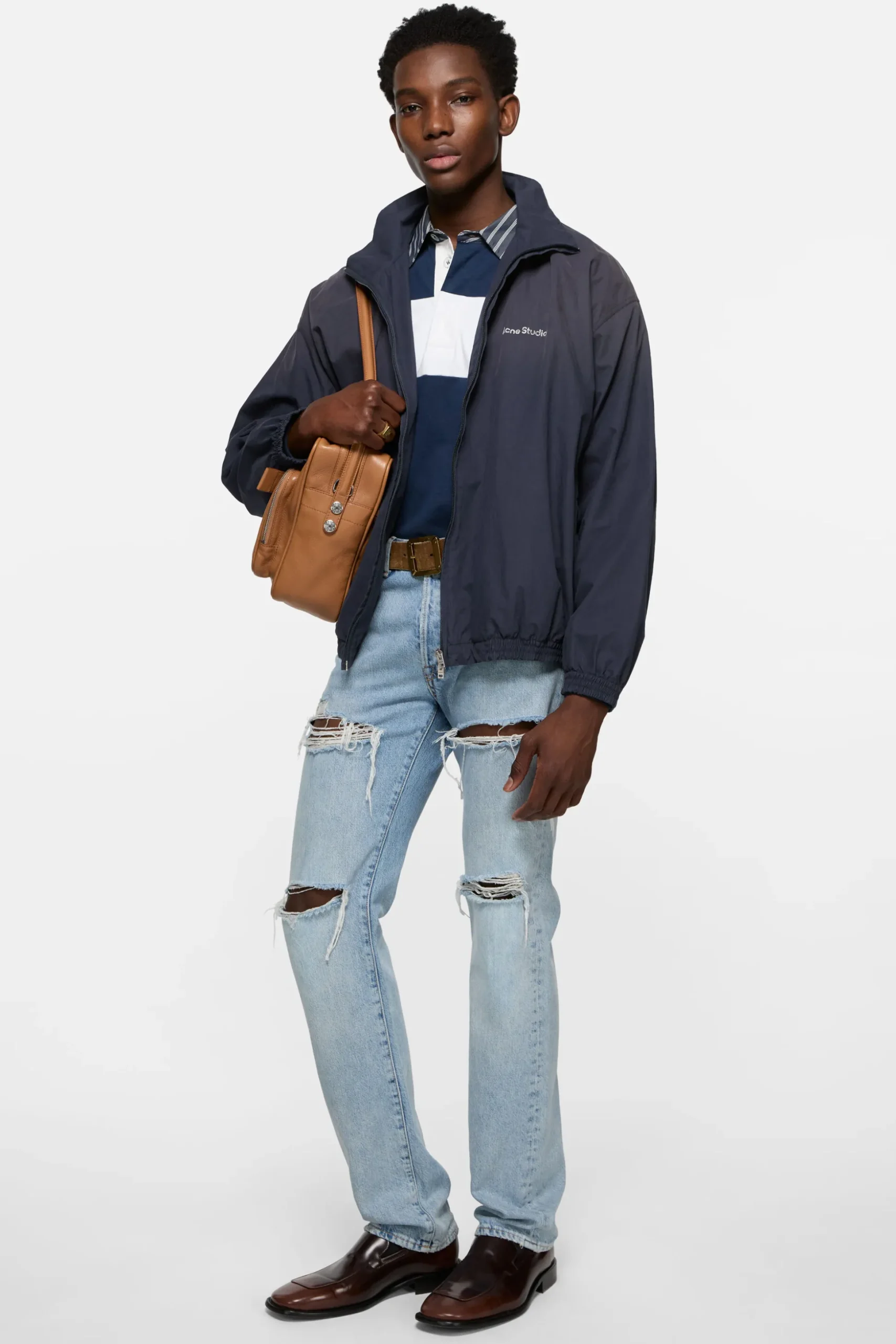 Washed logo jacket