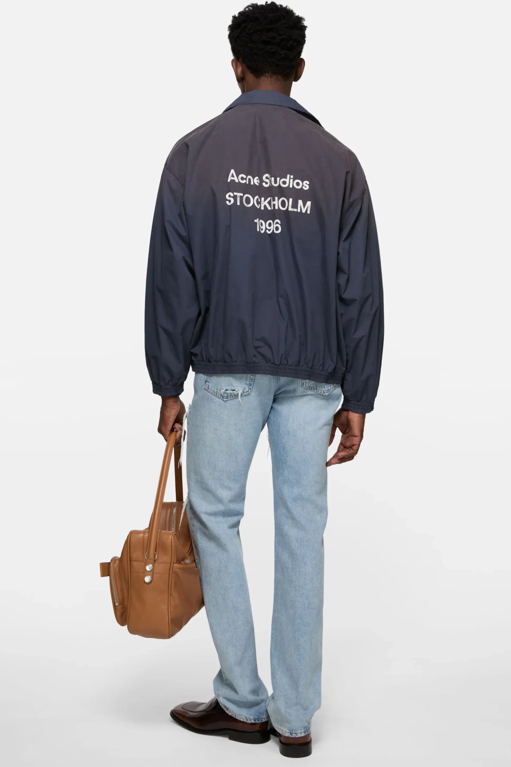 Washed logo jacket