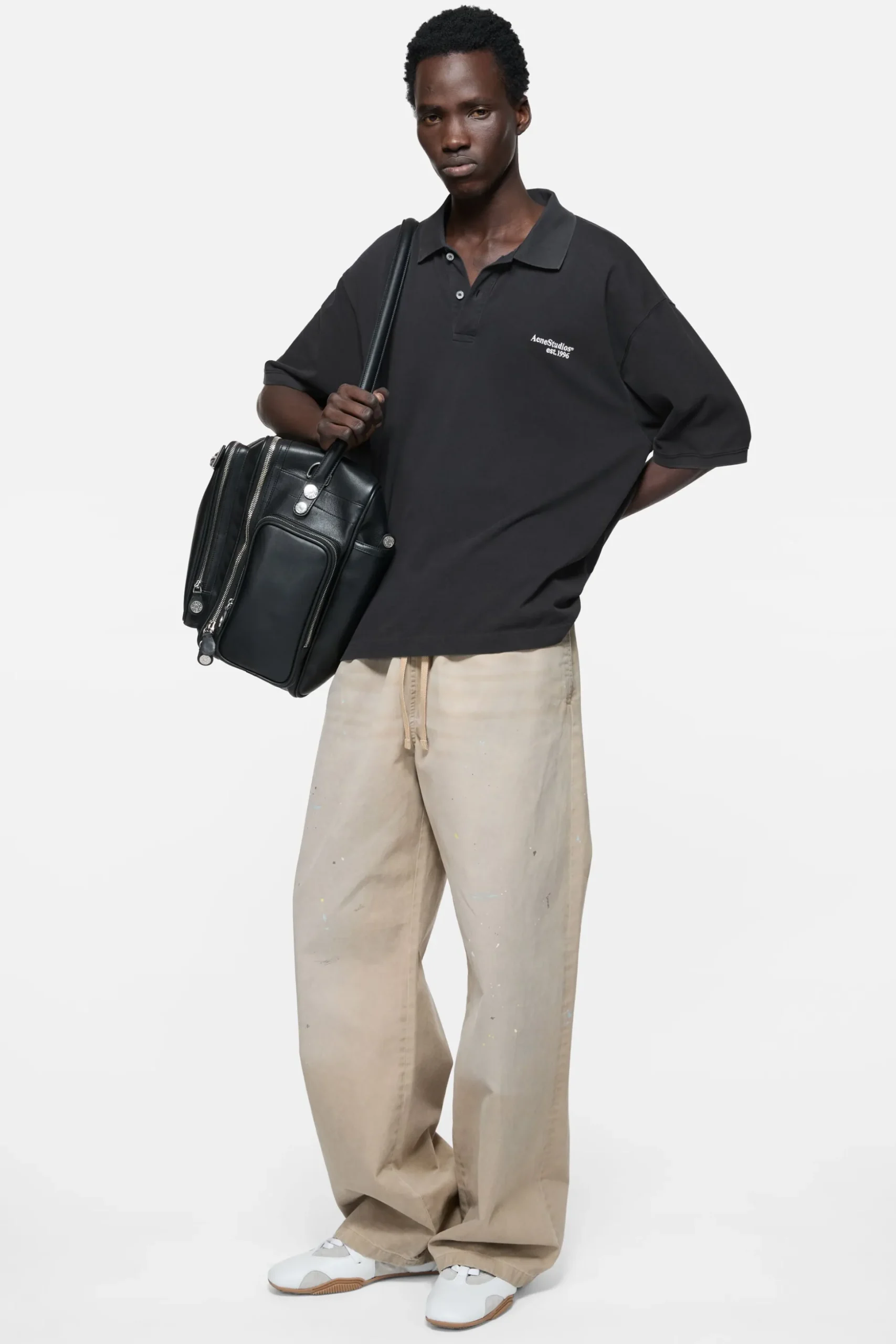 Washed logo polo