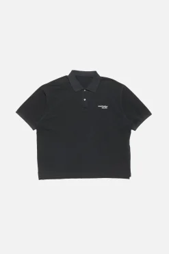 Washed logo polo