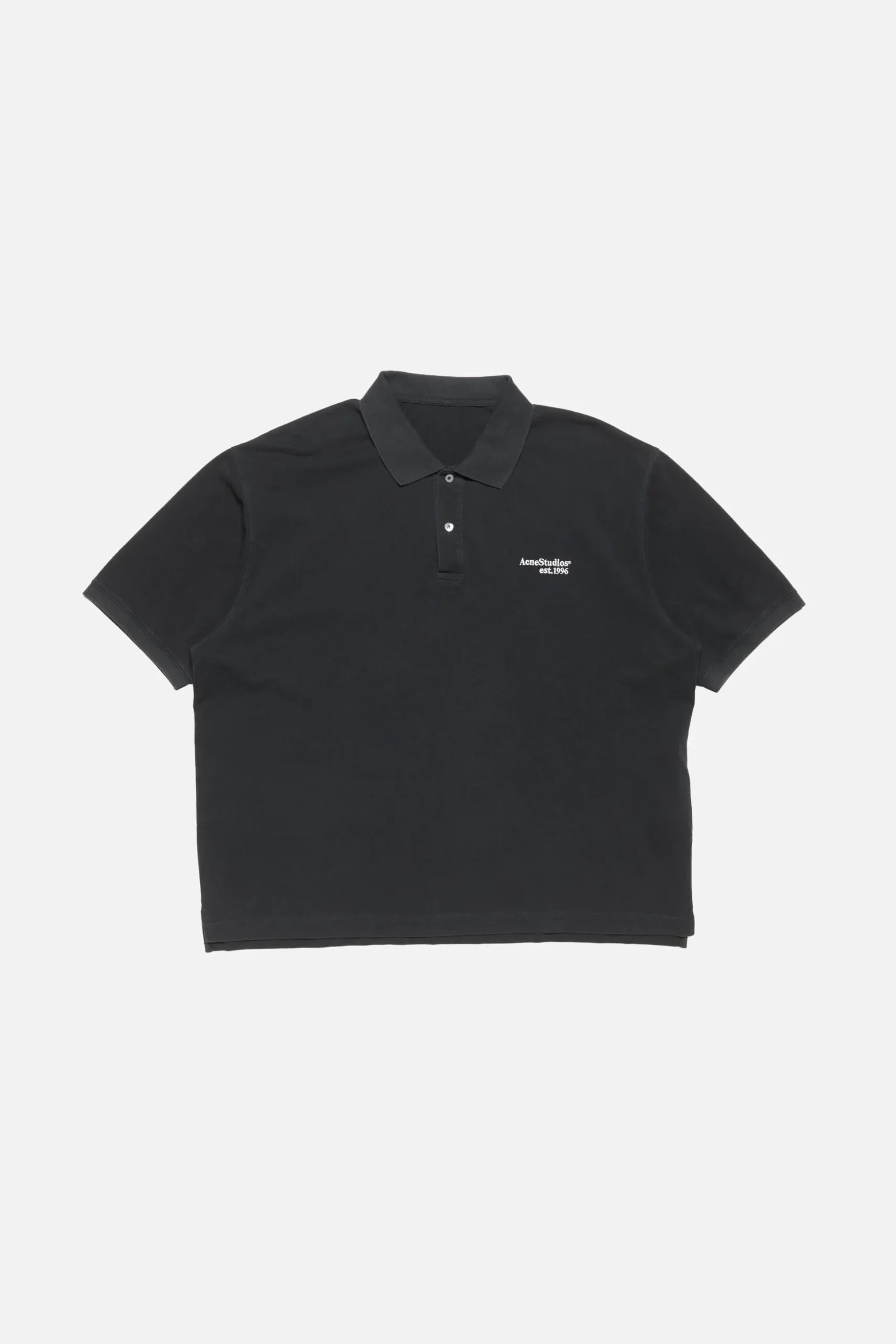 Washed logo polo