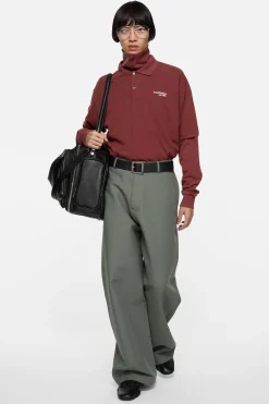 Washed logo polo