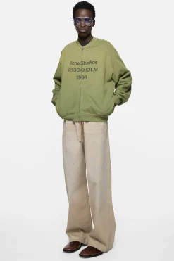 Washed zip-up cardigan