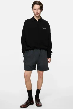 Wool knit polo