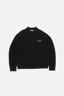 Wool knit polo