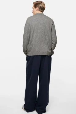 Wool knit polo