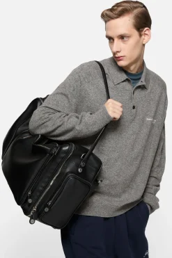 Wool knit polo