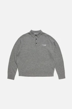 Wool knit polo