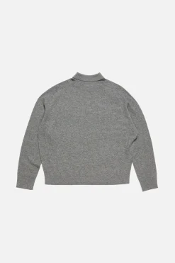 Wool knit polo