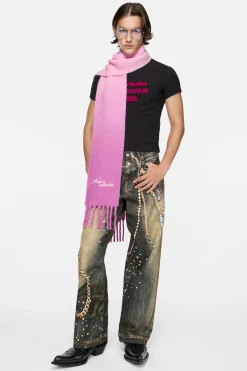 Wool scarf with logo