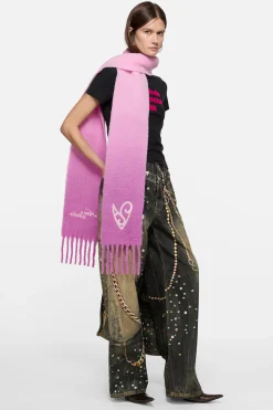 Wool scarf with logo