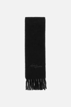 Wool scarf with logo