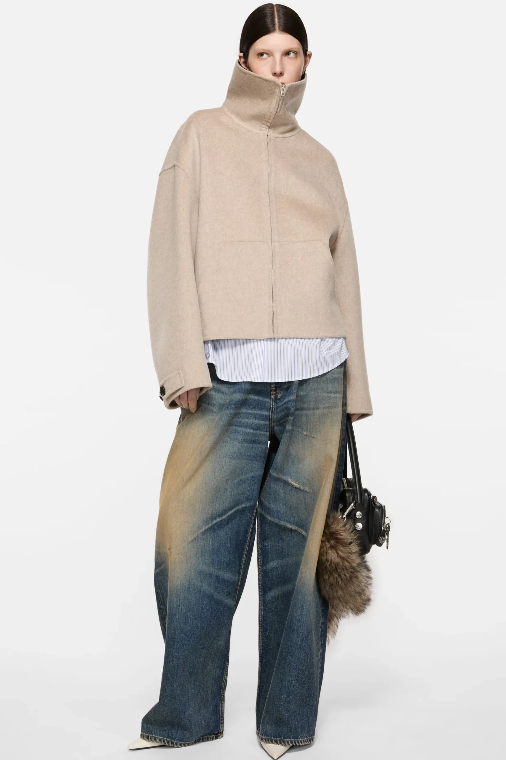 Wool zip jacket