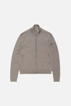 Zip-up bow logo cardigan