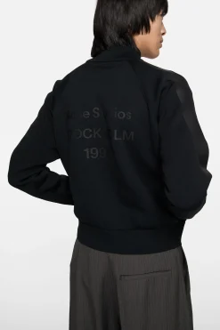 Zip-up logo cardigan