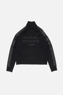 Zip-up logo cardigan